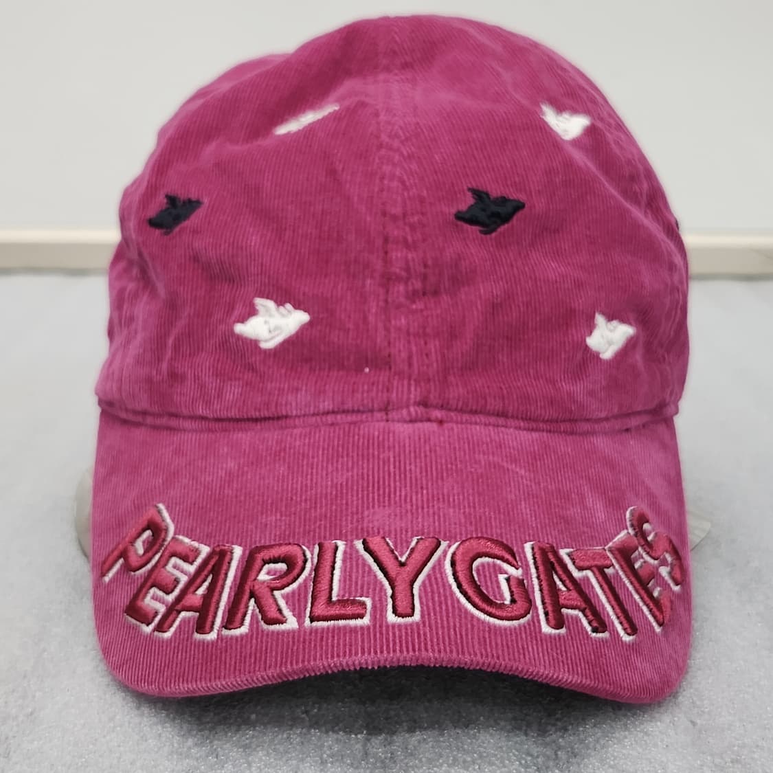 PEARLY GATES 코듀로이 골프캡 다크핑크 상품이미지2