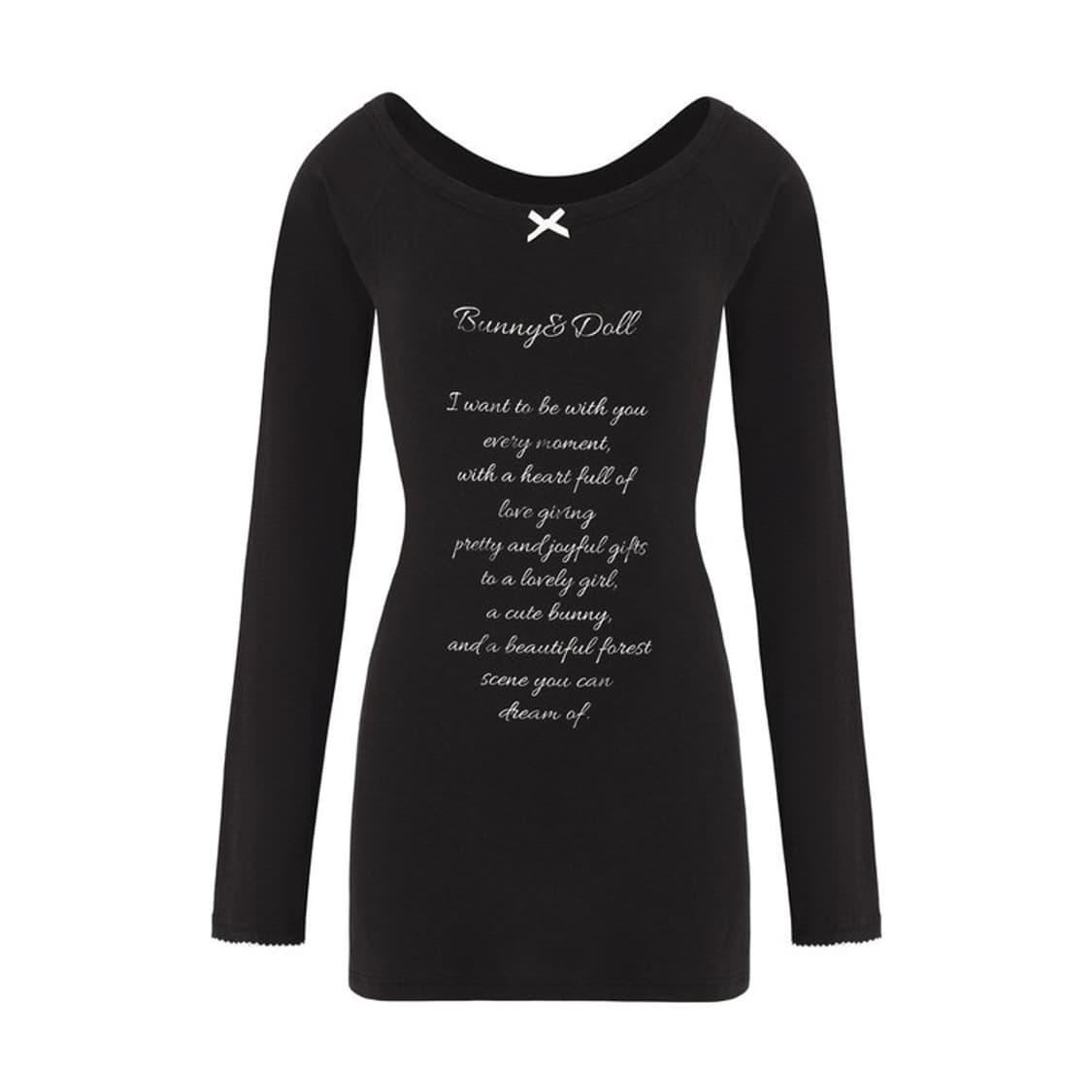 Bunny&doll New See-through T (Black) 상품이미지2