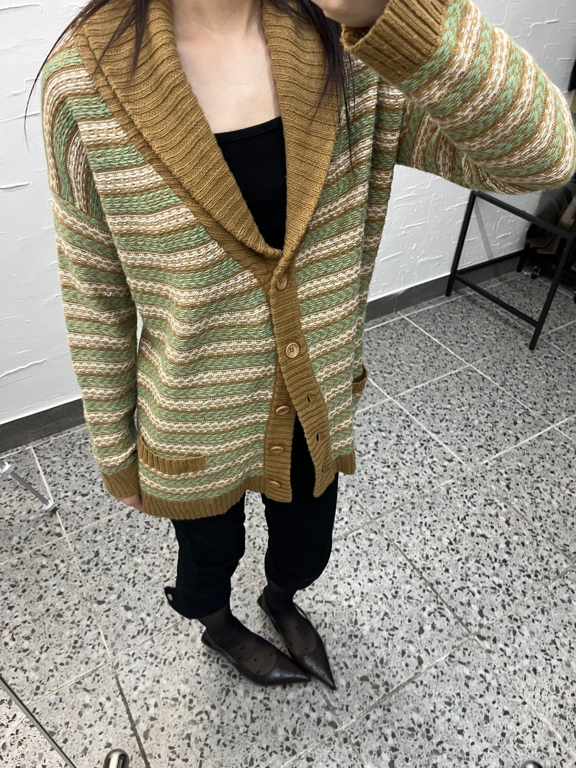 mustards stripe cardigan 상품이미지3