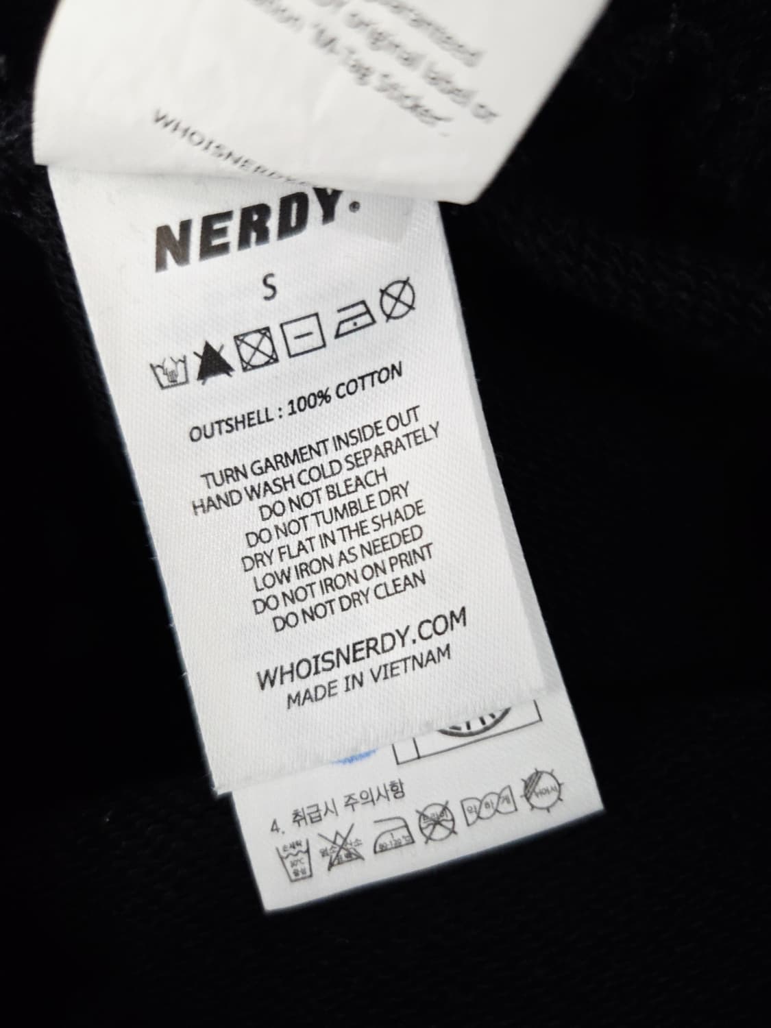 널디 NERDY 사이드로고 블랙 후드 티셔츠_S 상품이미지6