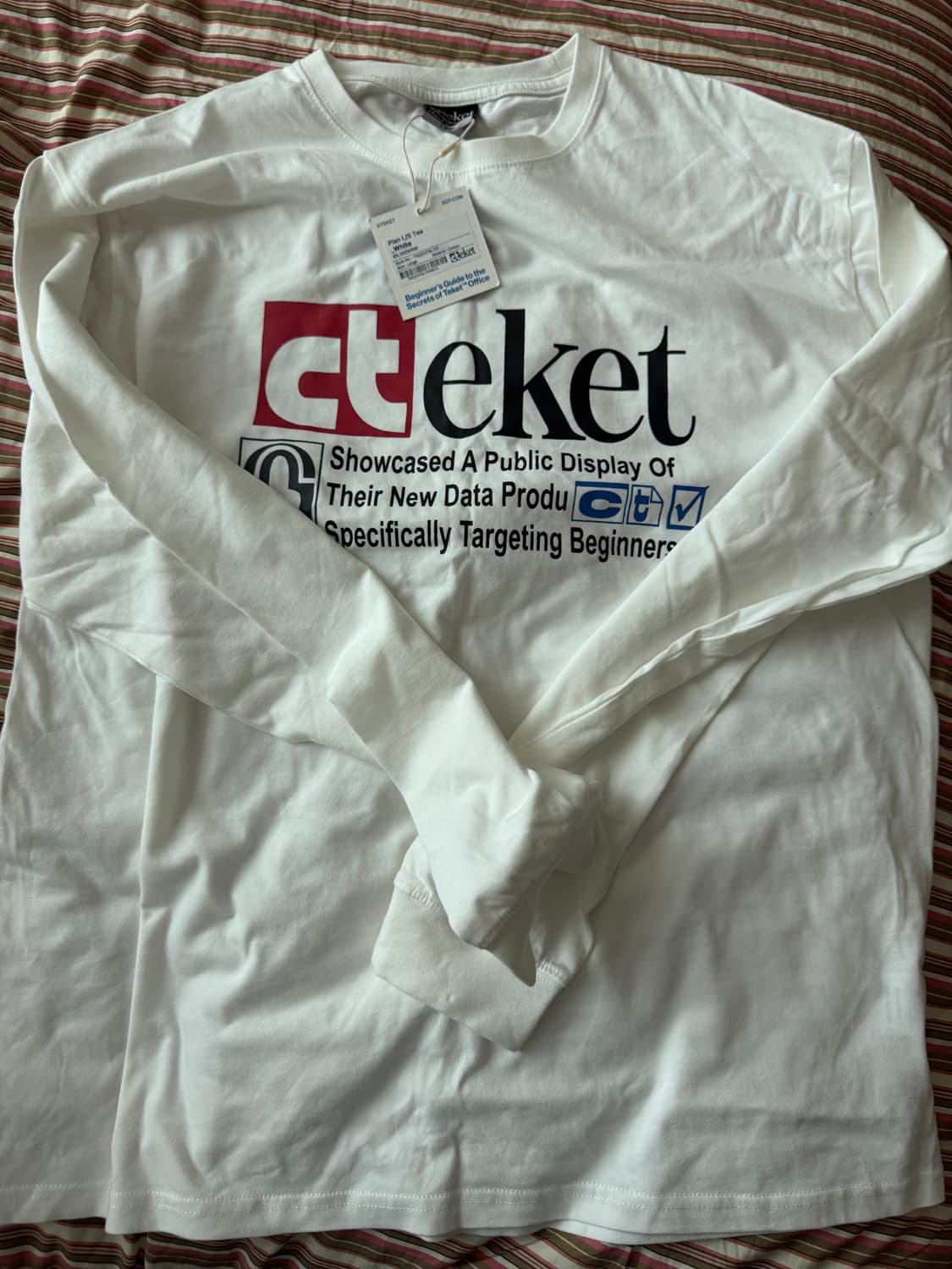 teket 로고 롱슬리브 화이트 상품이미지2