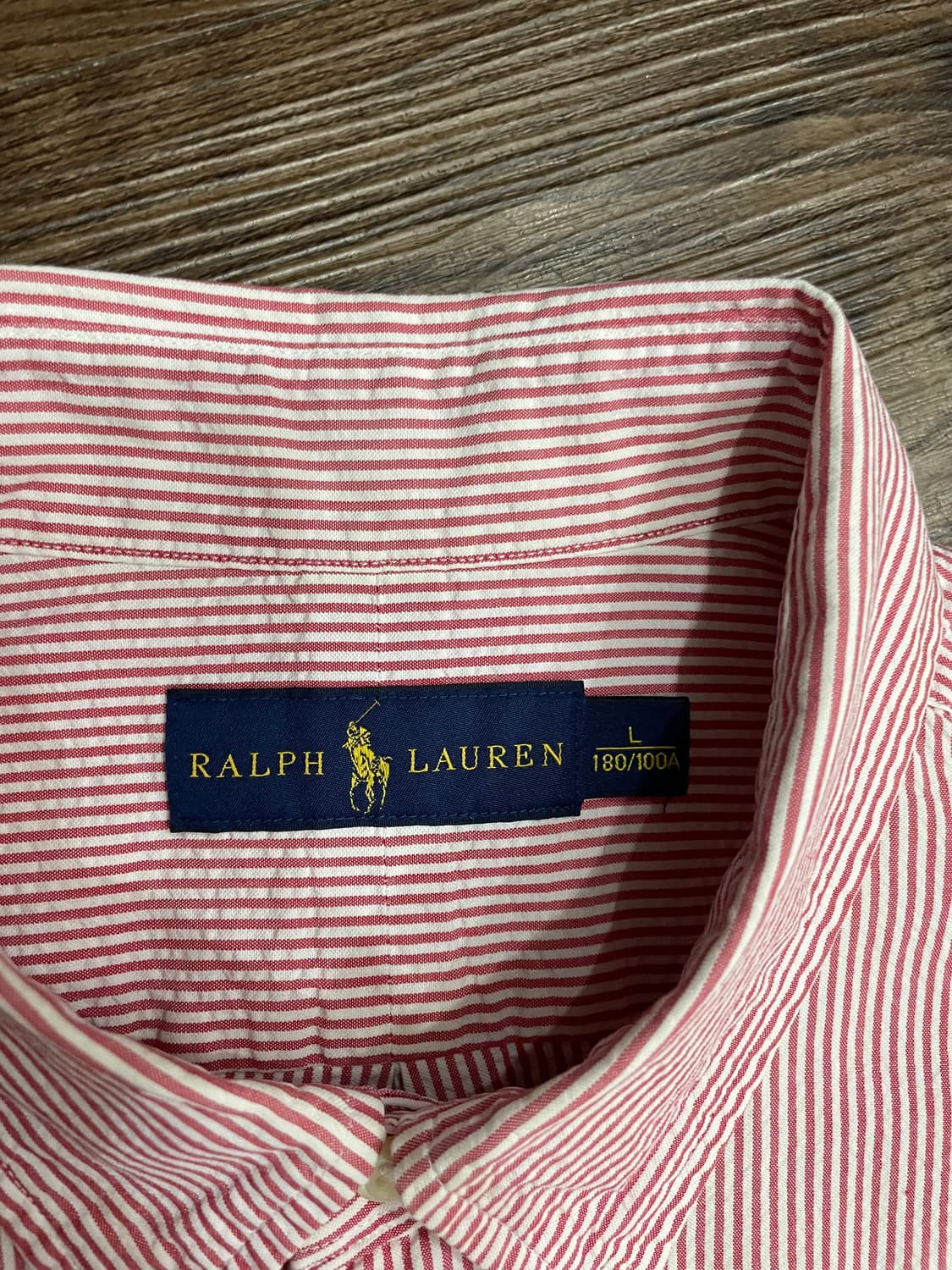 폴로 시어서커 레드 스트라이프 반팔 셔츠 상품이미지5