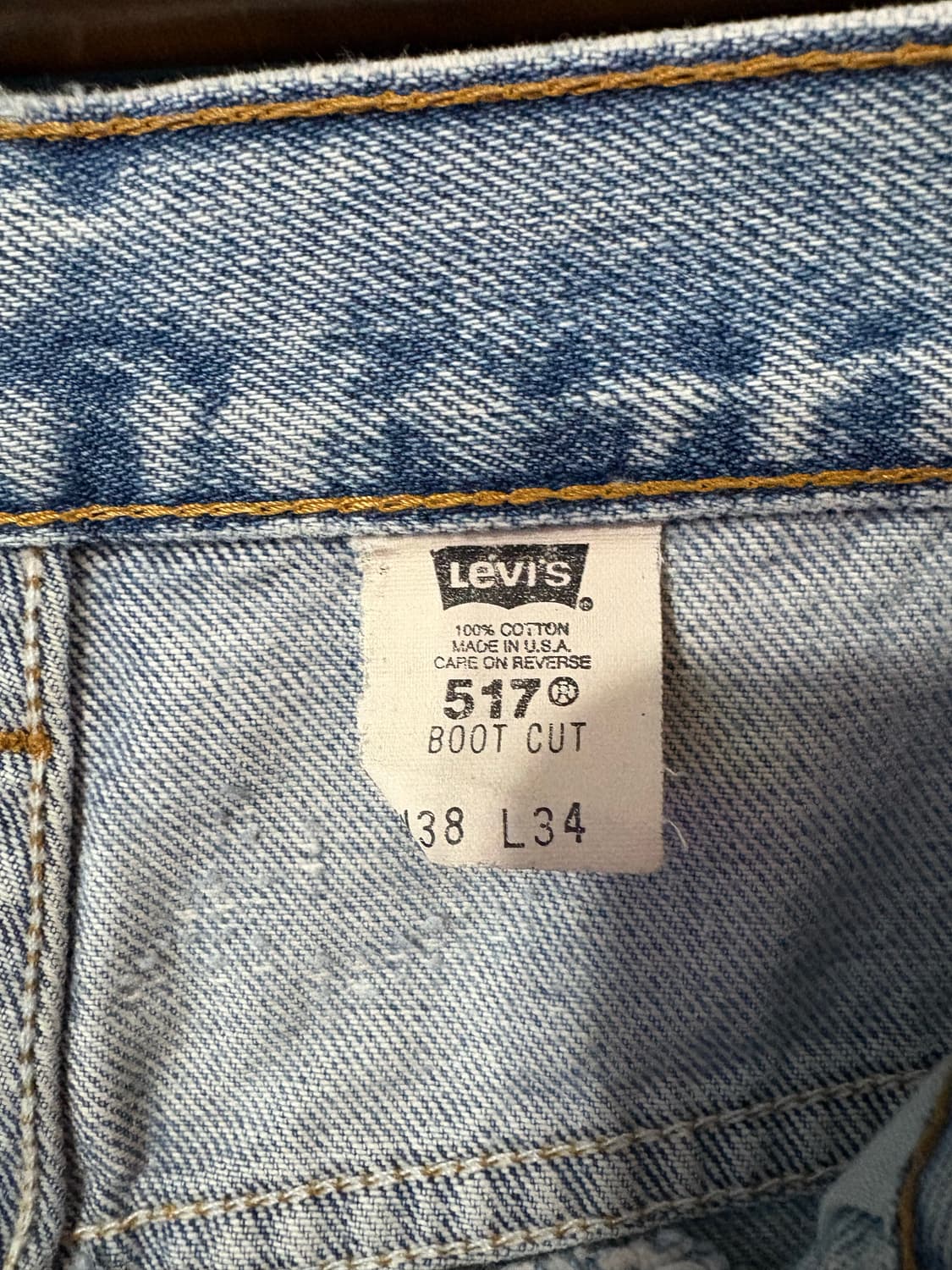 90’s vtg Levis 517 bootcut denim pant. 상품이미지3