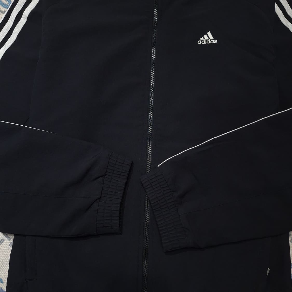 아디다스 00s 블랙 화이트 삼선 다슬러 우븐 래글런 올드스쿨 바람막이 상품이미지6