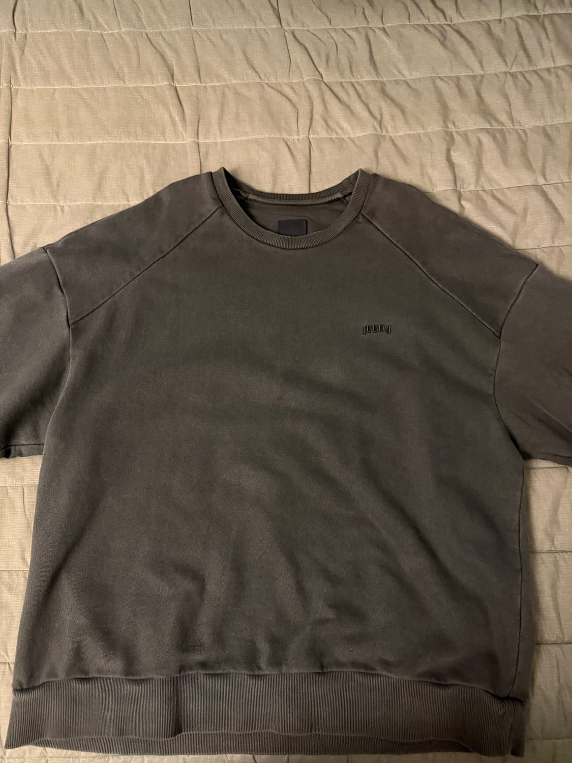 준지 23ss 가먼트다잉 루즈핏 맨투맨 그레이 S (다잉 스웨트) 상품이미지2