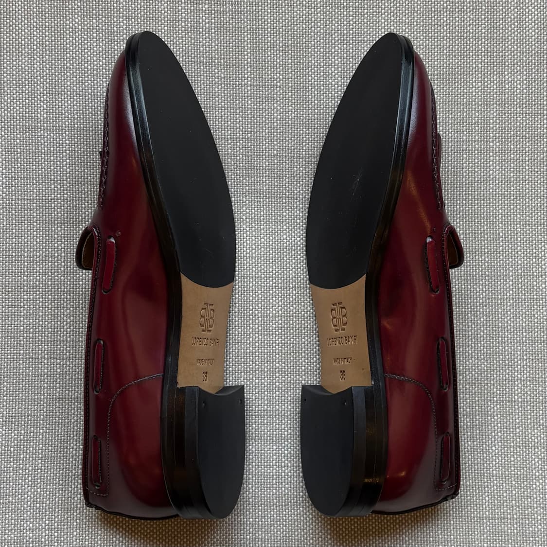 [36/230] LORENZO BANFI 33th 버건디 태슬 로퍼 상품이미지6