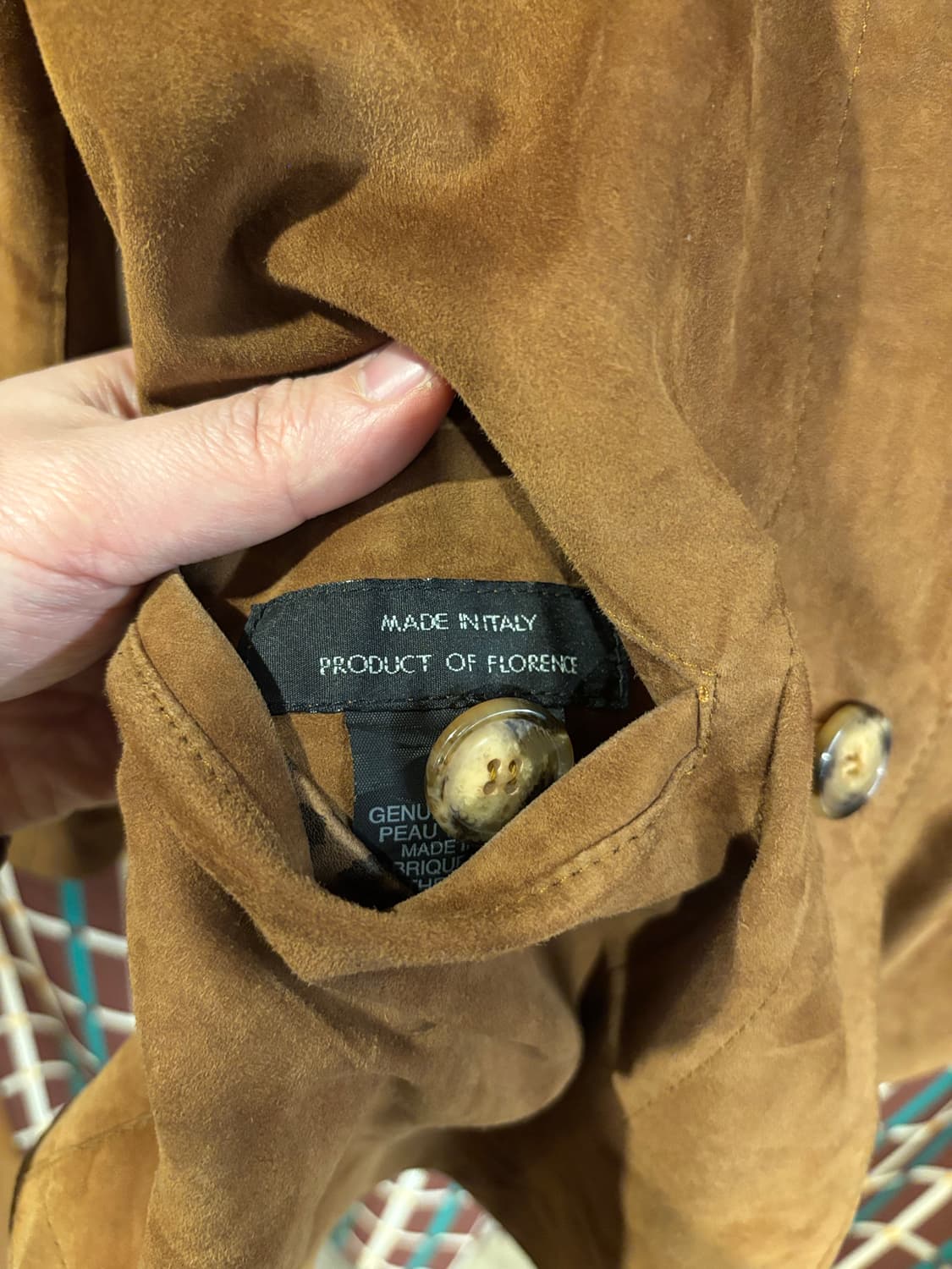 브라운 양면 스웨이드 가죽 레오파드 자켓 상품이미지5