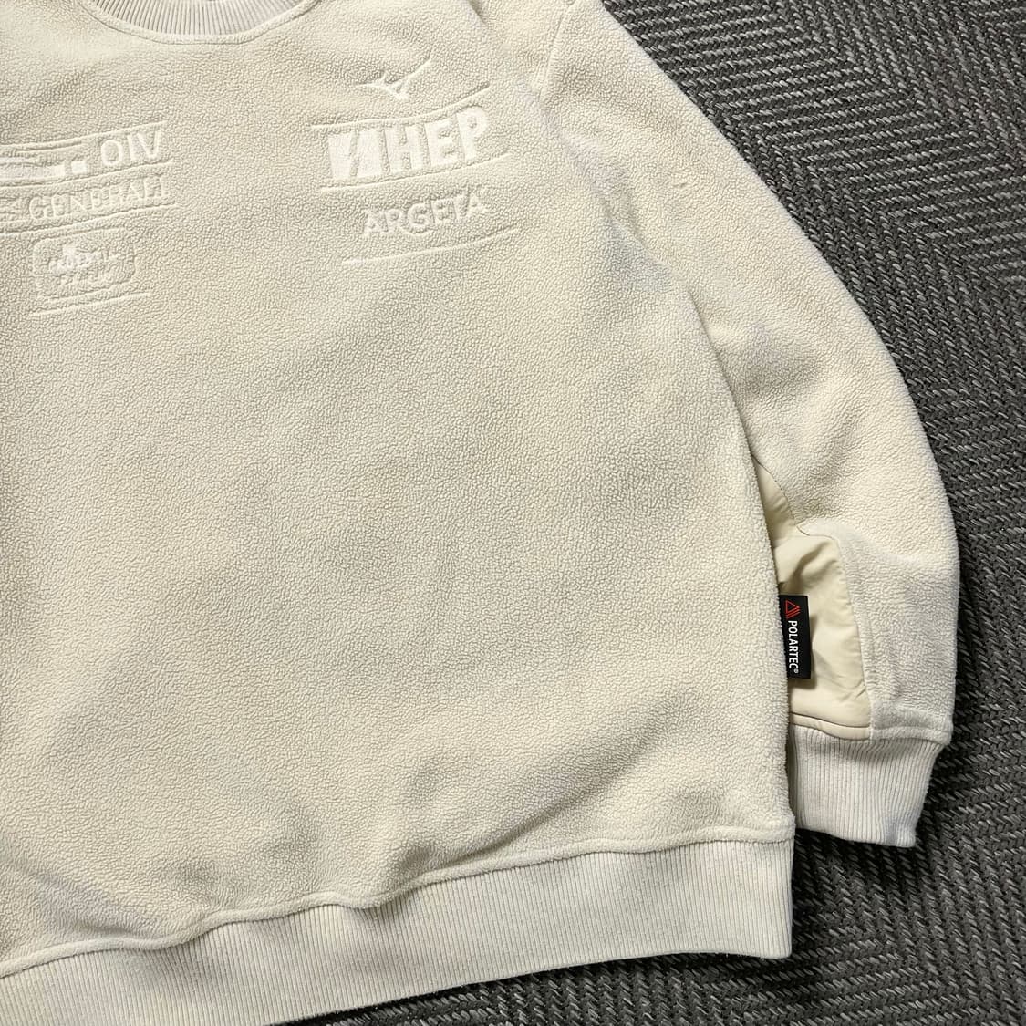 미즈노 CRO SKI 플리스 맨투맨 아이보리 y 5056 상품이미지4