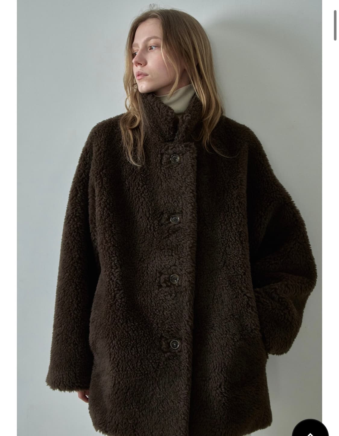 파사드패턴 램스울 퍼 하프자켓 s사이즈 상품이미지1