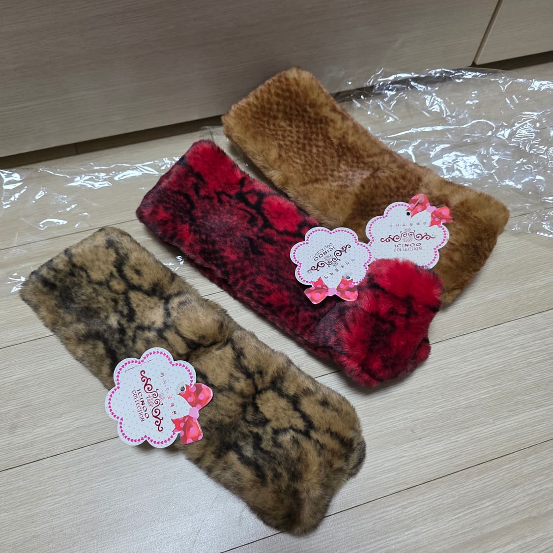 ICINOO 인조 밍크 퍼 머플러 목도리 (호피,레오파드,밤비 오네갸루) 상품이미지2