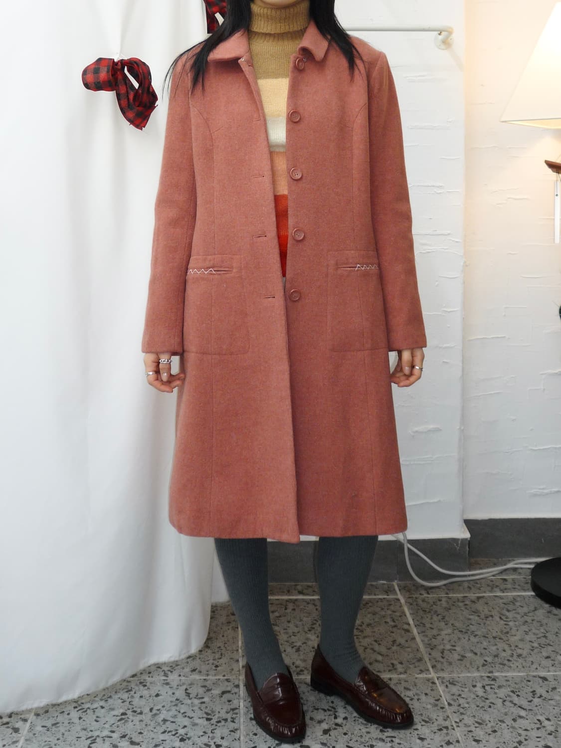dusty rose coat 상품이미지5