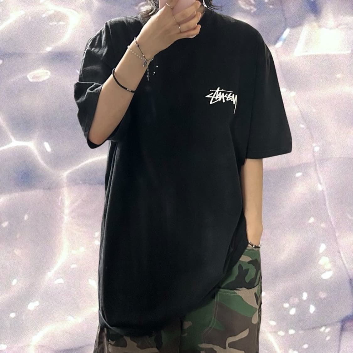 스투시 다이스 반팔 아웃 티셔츠 블랙 XL  상품이미지2