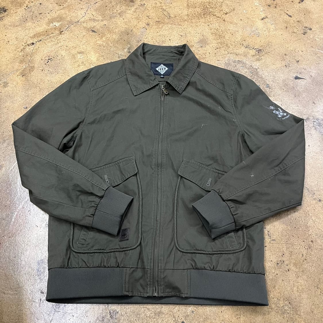 [정품/4xl] Jeep 블루종 봄버 자켓 카키 b15 상품이미지2