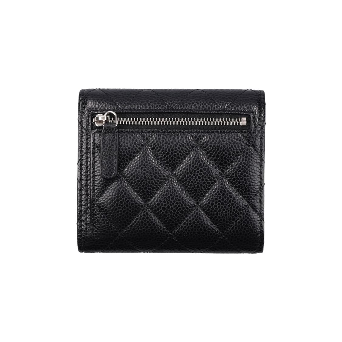 샤넬 AP0231 클래식 스몰 플랩 지갑 카프스킨 & 실버 메탈 블랙 상품이미지5