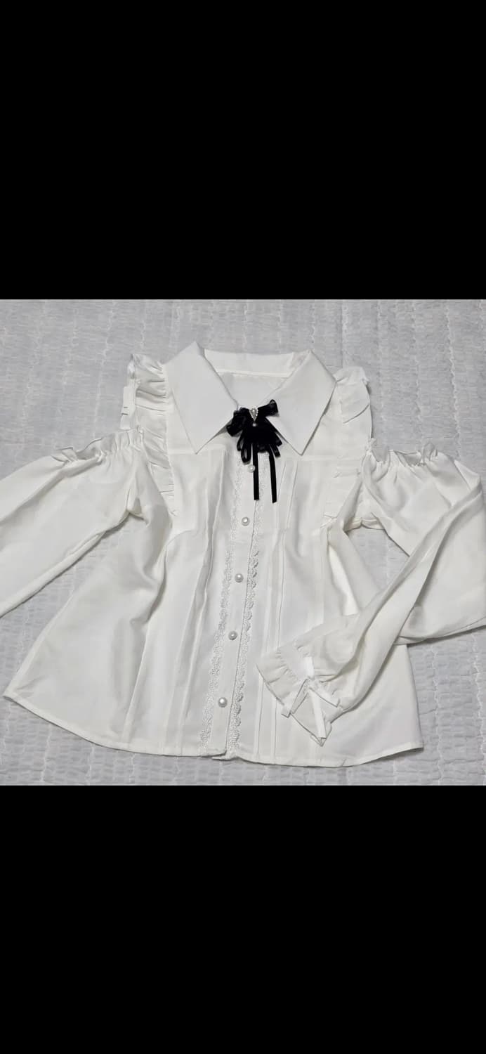 양산형 지뢰계 블라우스 일본 빈티지 일브 에블린 grl 리즈리사 상품이미지4