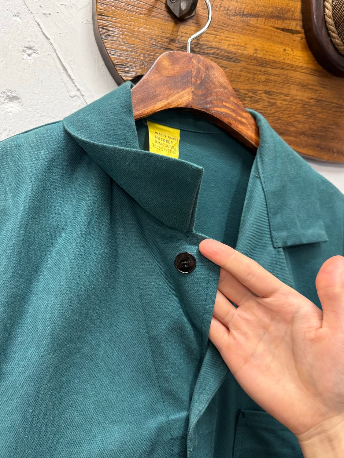 French Work Jacket Teal Green 상품이미지3
