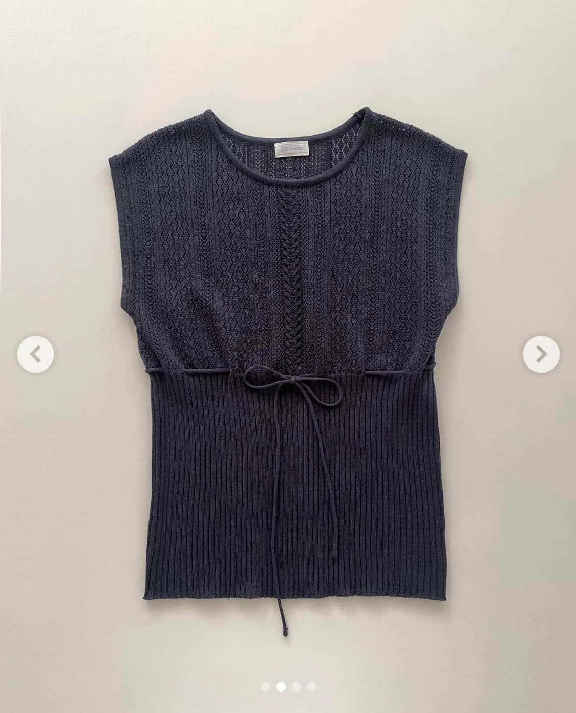 쉬이즈큐트 썸머니트탑 네이비 상품이미지1