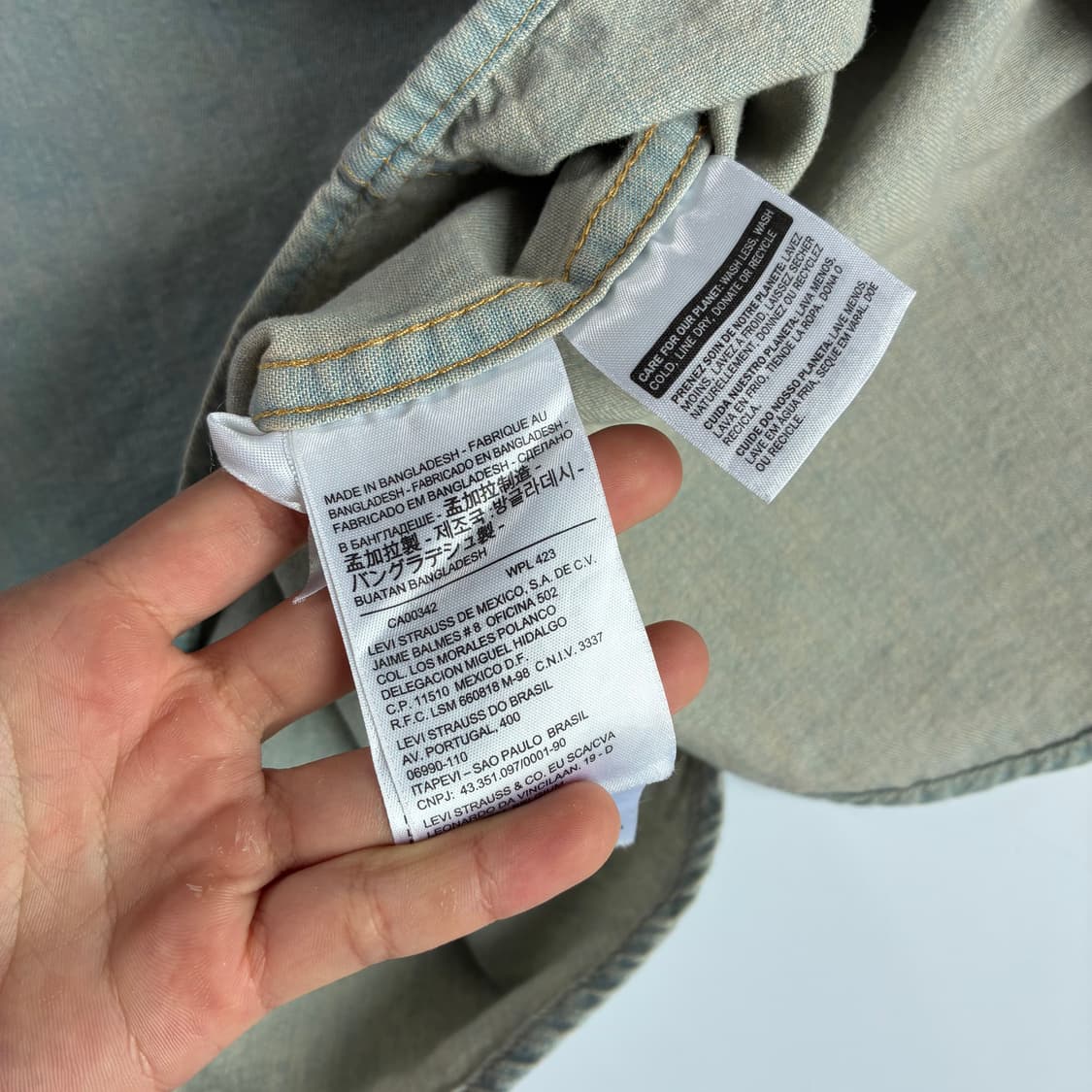 Levi's  리바이스 레드탭 웨스턴 반팔 데님 셔츠  상품이미지5