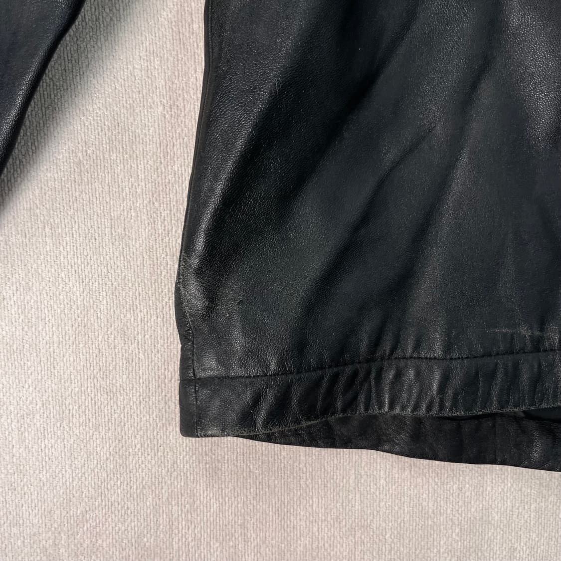 W 100 버버리 90s 램스킨 가죽 자켓 상품이미지8