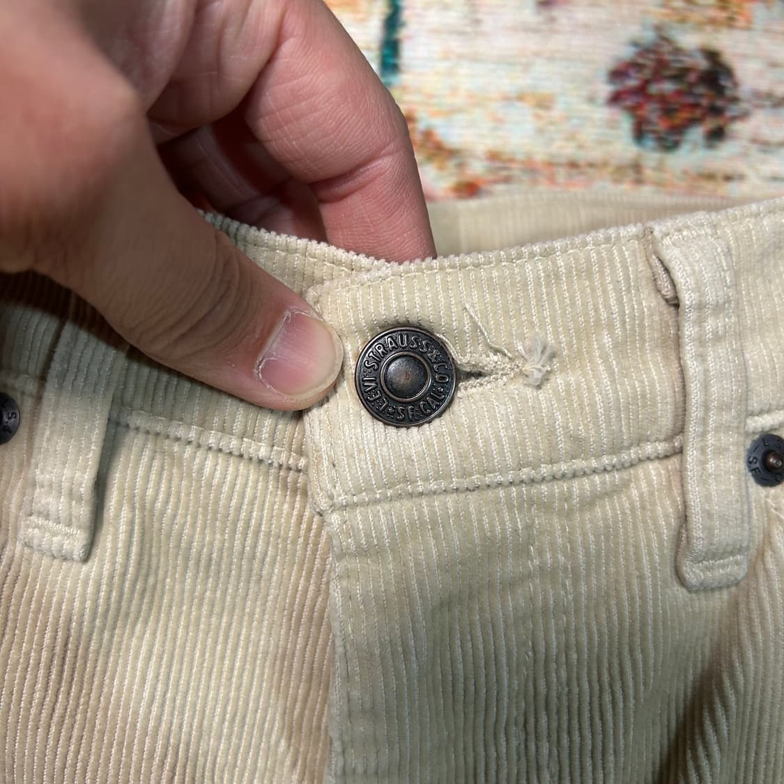 [31] 90s 리바이스 made in japan 코듀로이 팬츠  베이지 상품이미지3