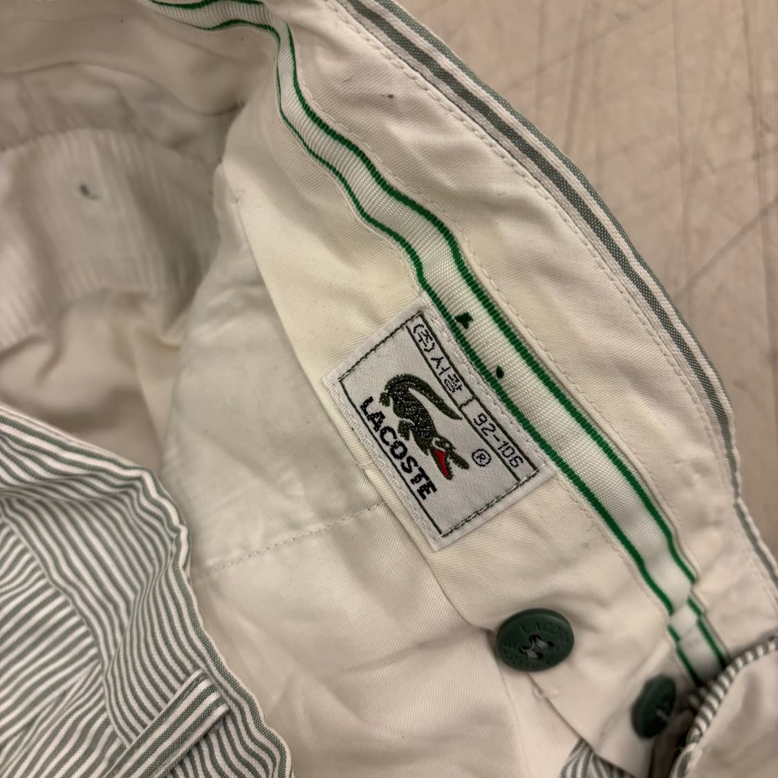 라코스테 스트라이프 스몰로고 코튼 팬츠 상품이미지4