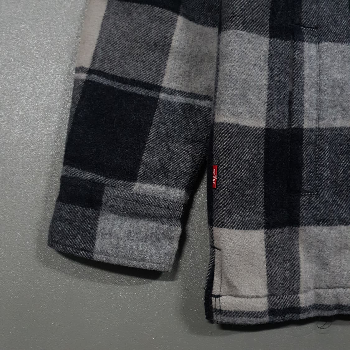 L) 리바이스 웨스턴 드리즐러 타탄체크 울 모직 블루종 집업 자켓 상품이미지3