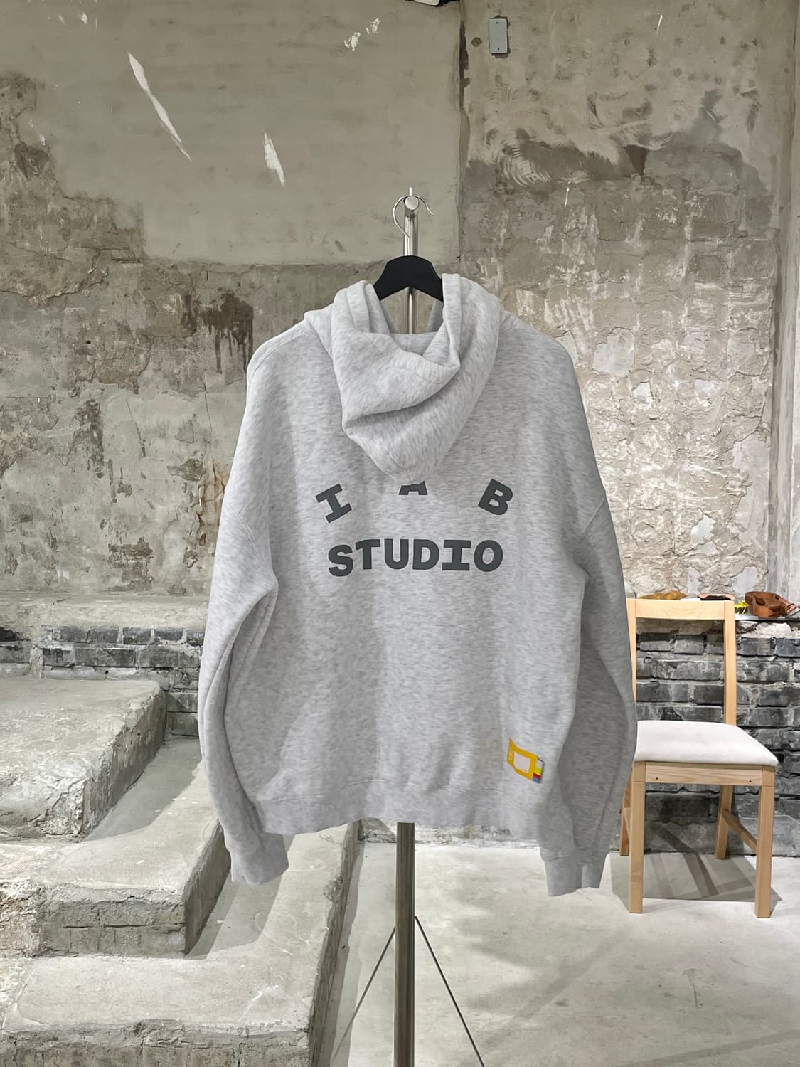 아이앱 스튜디오 멜란지 라이트 그레이 후디 상품이미지6