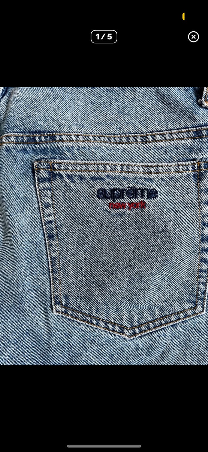 슈프림 배기 진 워시드 인디고 상품이미지2