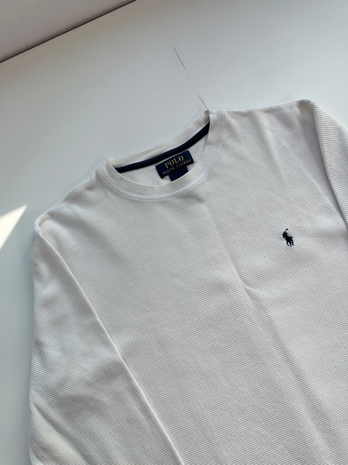 폴로 랄프로렌 와플 니트 롱슬리브 화이트 M 상품이미지1