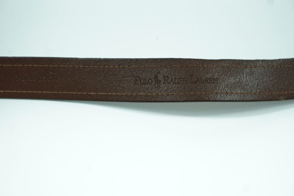 폴로 랄프로렌 골드 플레이트 로고 빈티지 레더 벨트 상품이미지7