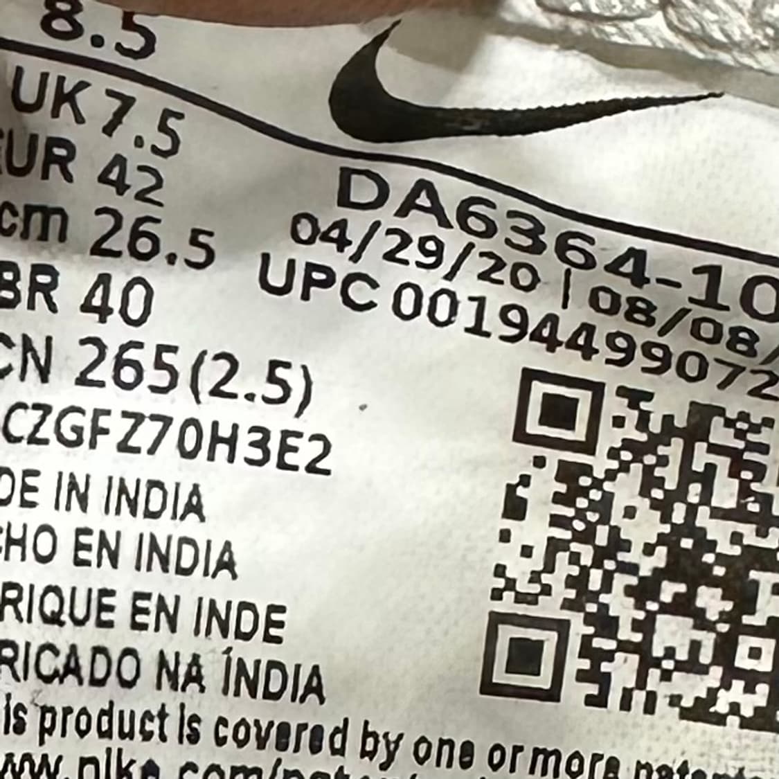 265) 나이키 운동화 남성 남자 신발 블레이저 로우 화이트/블랙 상품이미지9