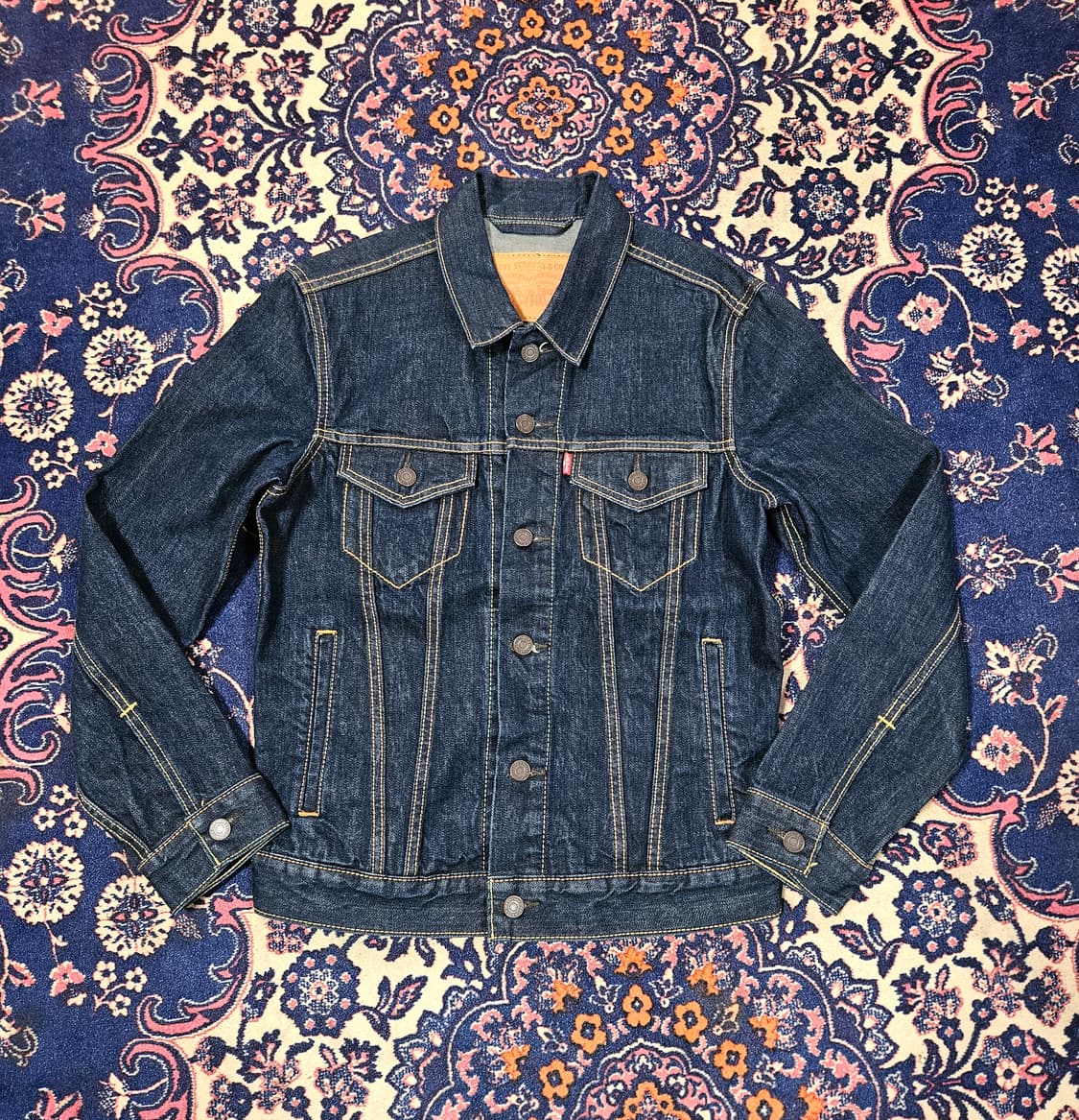 리바이스(Levis) 옐로우 스티치 데님 트러커 자켓  상품이미지1