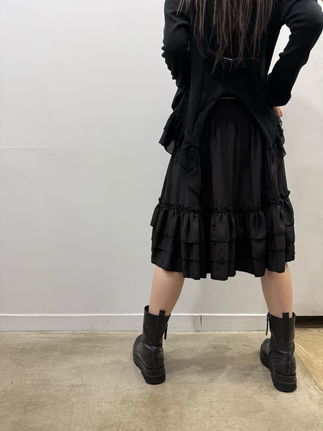 오즈온 고딕 밴딩 디테일 프릴 스커트 상품이미지5