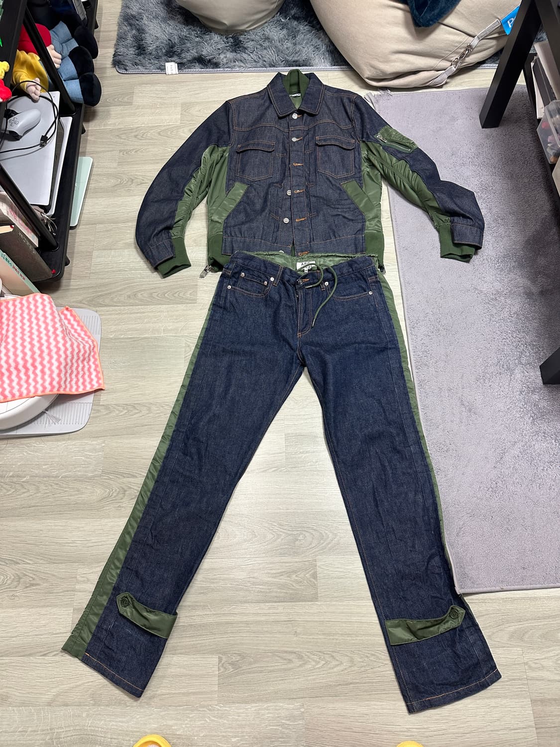 sacai x apc 사카이 아페쎄 데님 셋업 팝니다 상품이미지5