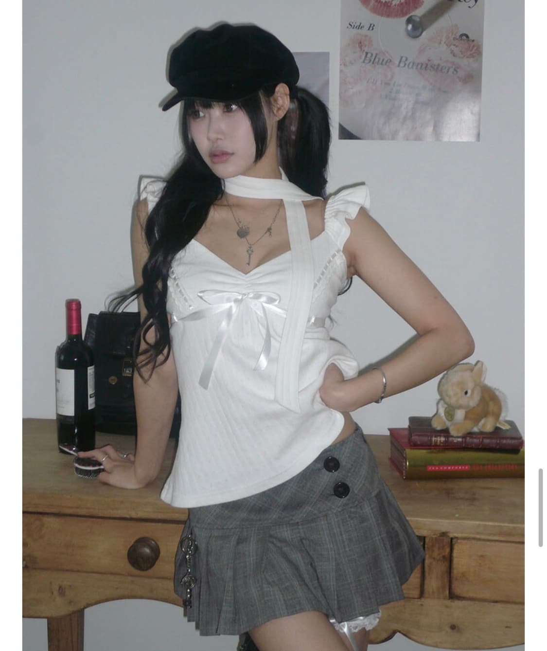 엔젤넘버 555 플리츠 스커트 상품이미지1