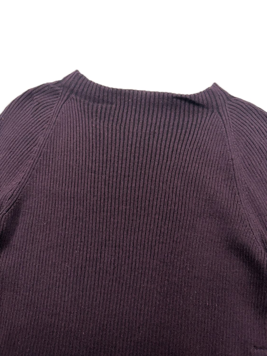 빈티지 Dama Collection 다크 퍼플 사이드 단추 긴팔 니트 상품이미지4