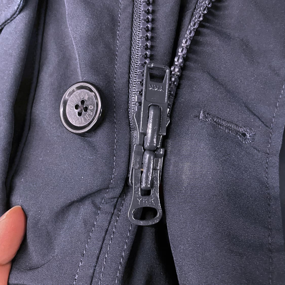 10s 단톤 후드 버튼 집업 네이비 다운 자켓 N205 상품이미지7