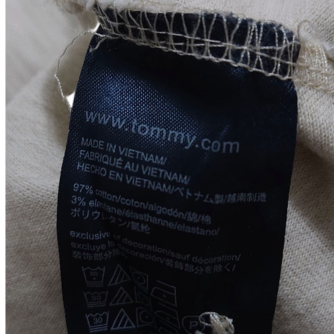 95)Tommy 타미힐피거 PK반팔 카라티 아이보리 상품이미지4