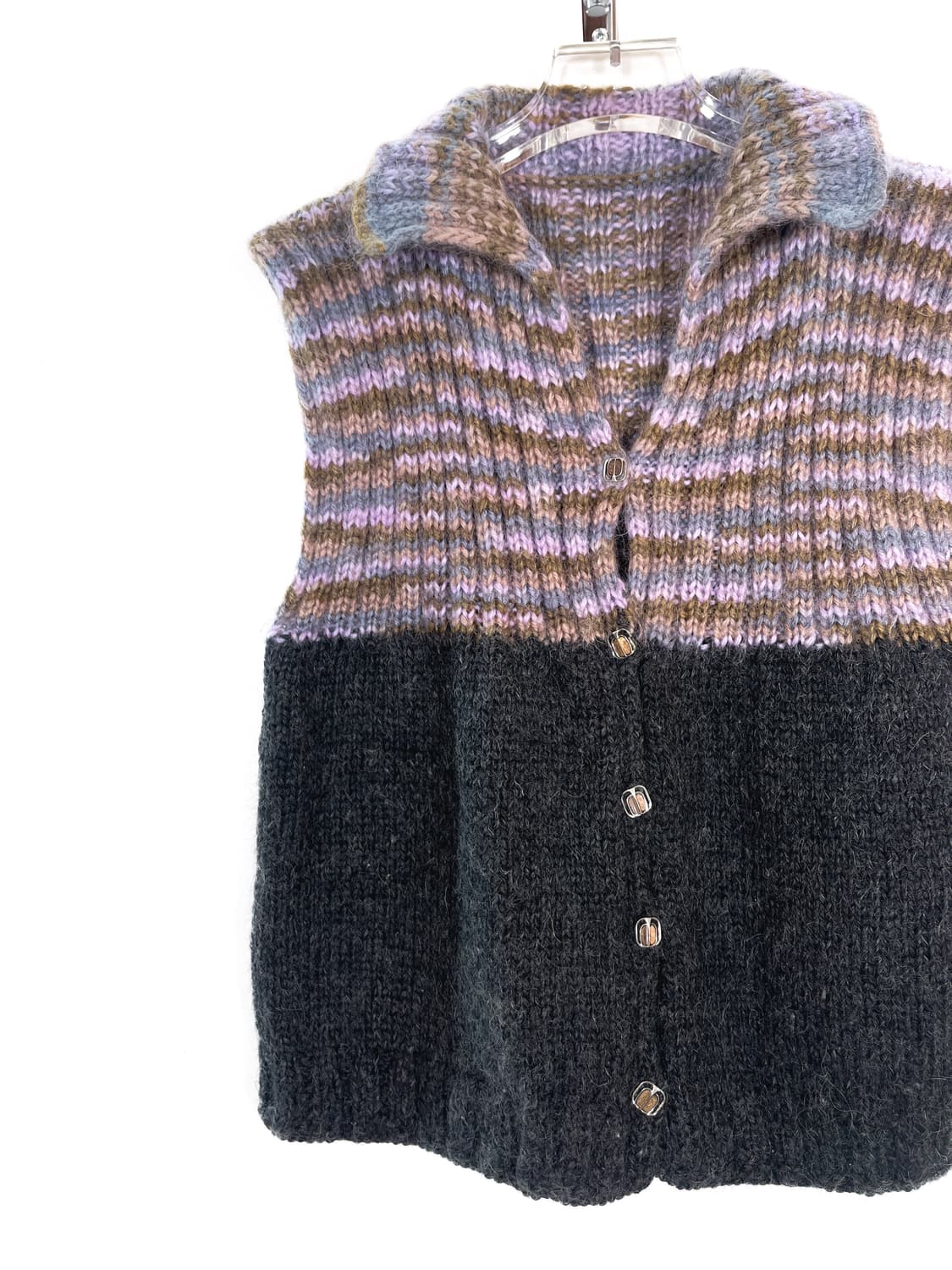 빈티지 버튼 니트 베스트 상품이미지2