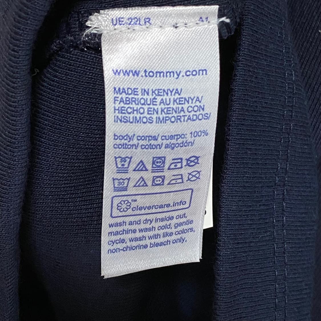 타미힐피거 여성 에센셜 크루넥 반팔 티셔츠 네이비 M 상품이미지5