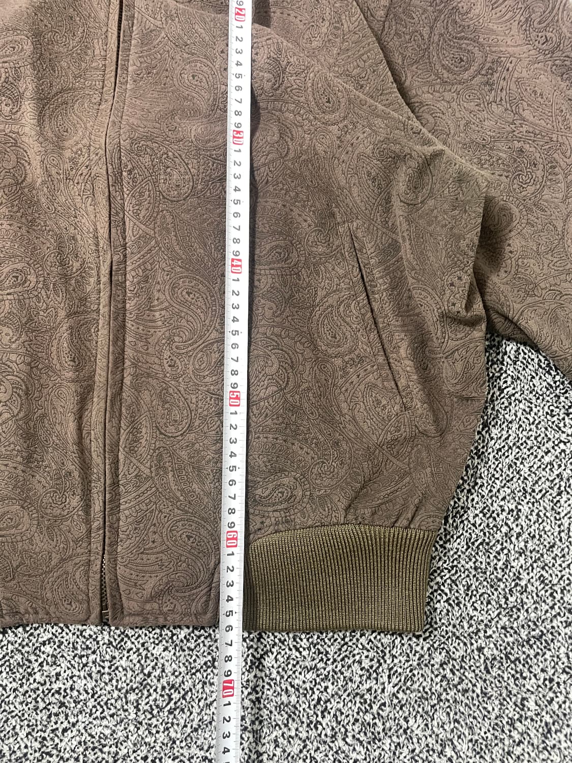 빈티지9. YSL 입생로랑 빈티지 페이즐리 패턴 스웨이드 블루종 자켓 상품이미지6