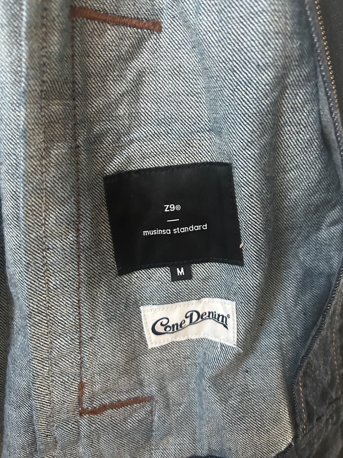 [짱구대디 컬래버]CONE 오버사이즈 데님 블루종 재킷 [딥 인디고] 상품이미지3