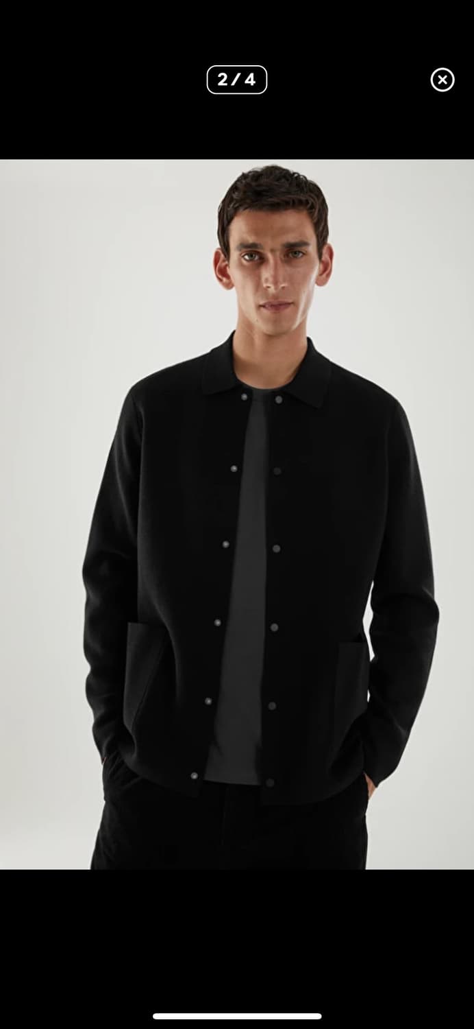 COS 코스 울 니트 가디건 네이비 L 상품이미지1