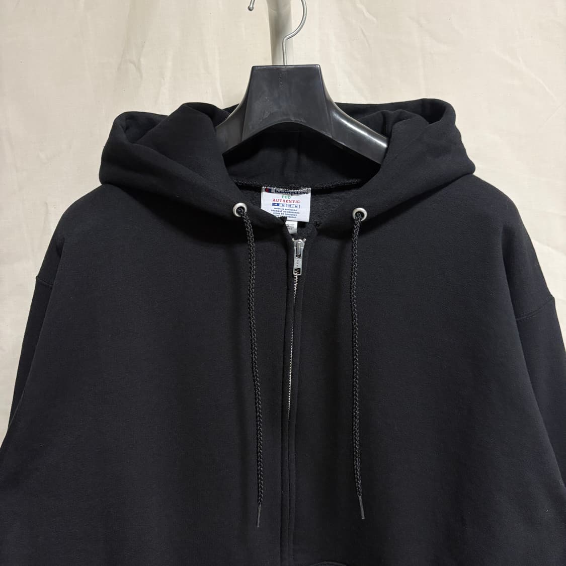 챔피온 로고 후드집업 / 블랙, M 상품이미지2