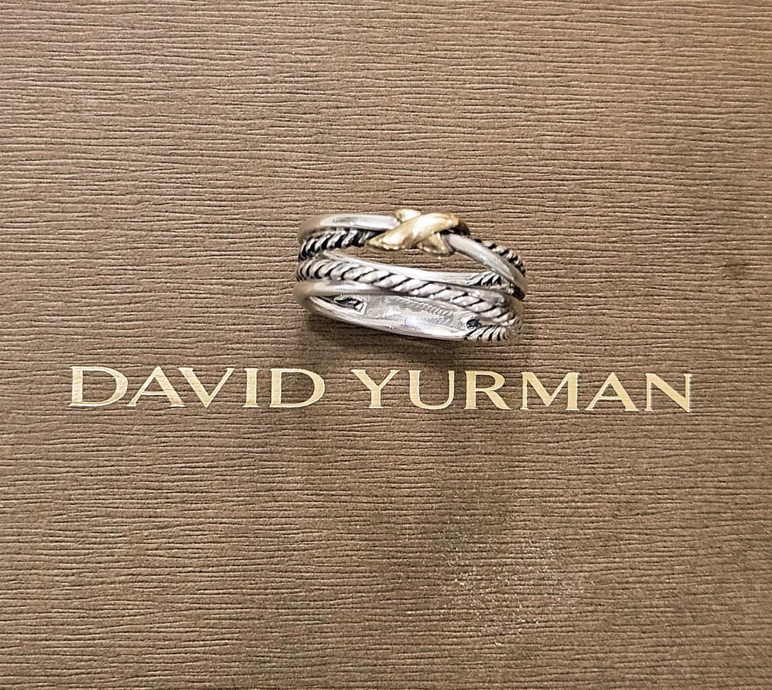 데이비드 율만 18K 골드 & 실버 반지 [us5.5호/국내11호] 상품이미지1