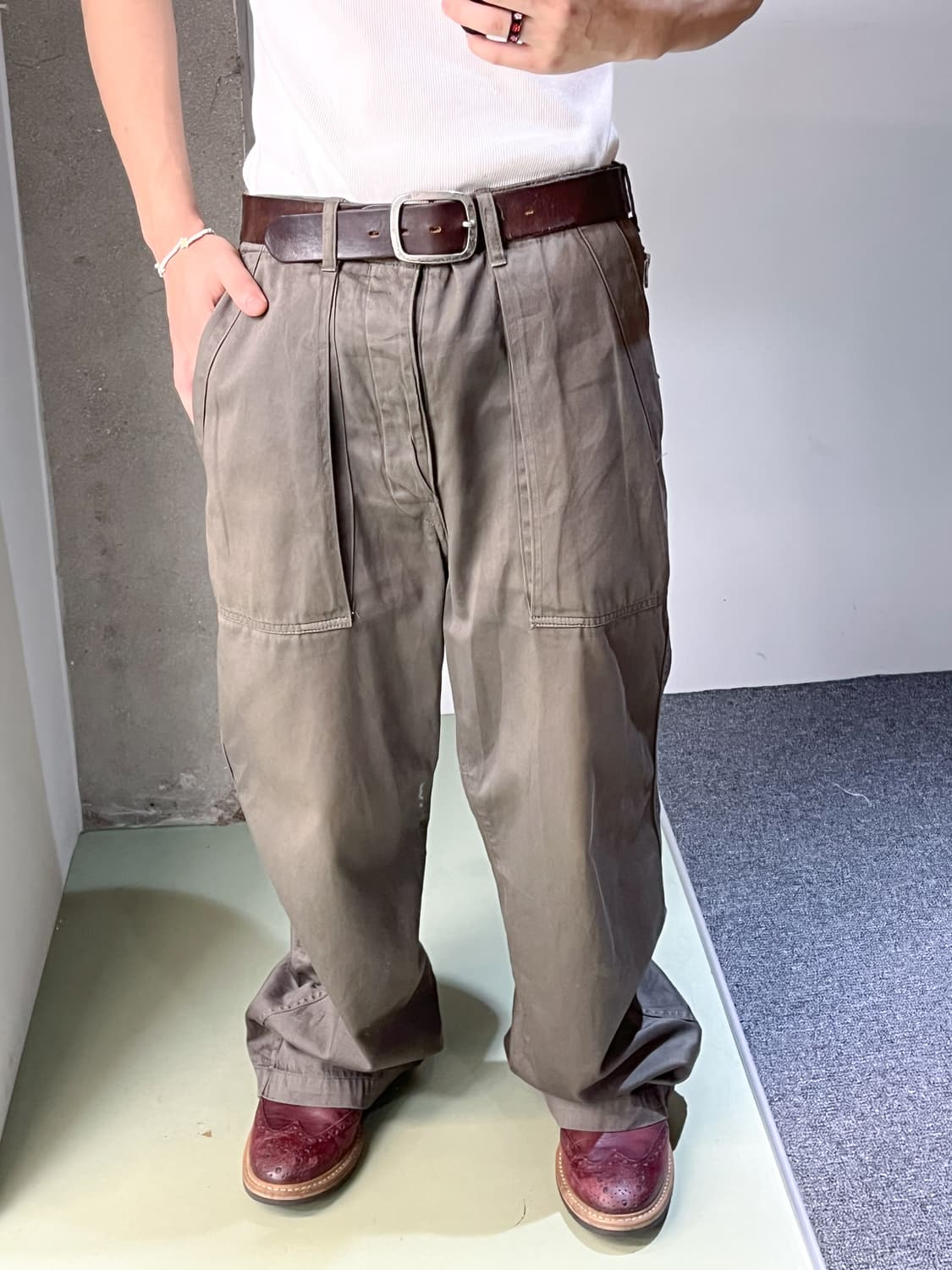 카반드 주카 카키 포켓 팬츠 상품이미지2