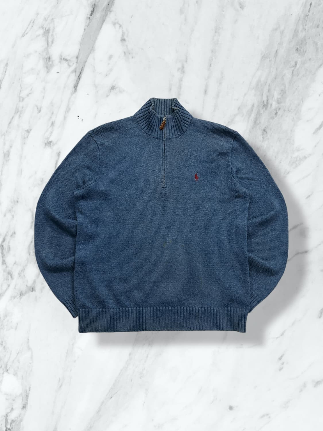 폴로 랄프로렌 버건디 포니 니트 하프집업 M 상품이미지1