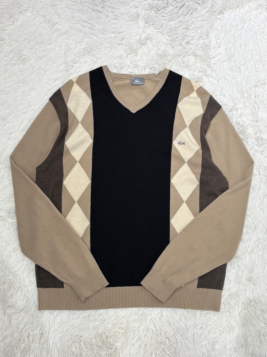 라코스테 90‘s 아가일 패턴 브이넥 니트 상품이미지3
