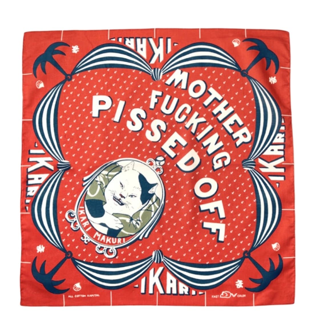 캐피탈 컬러드 반다나 앵그리 레드 제니 스카프 손수건 kapital 상품이미지1