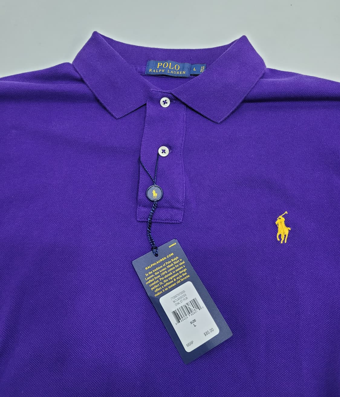 (새상품) POLO 폴로 랄프로렌 옐로우 포니 카라 티셔츠  / 남 L  상품이미지3